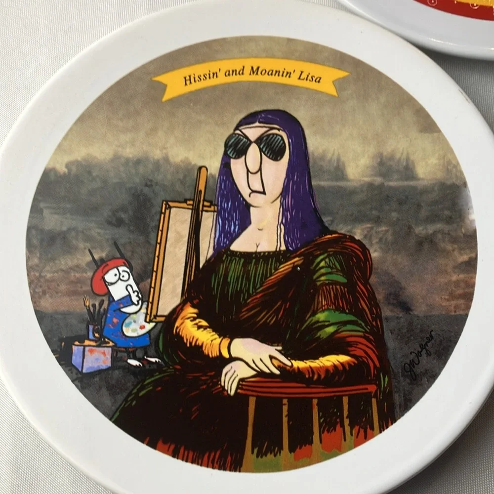 Hallmark Maxine Set Of 3 Decor Plates 7.5” American Grumpy Collectible